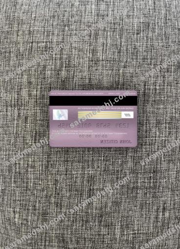 Vietnam Techcombank visa classic card photolook back